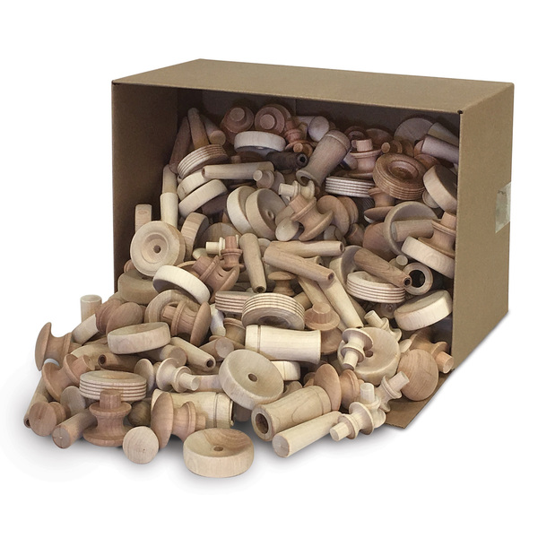Creativity Street Natural Wood Turnings, Assorted Shapes + Sizes, 18 lb. PAC3898